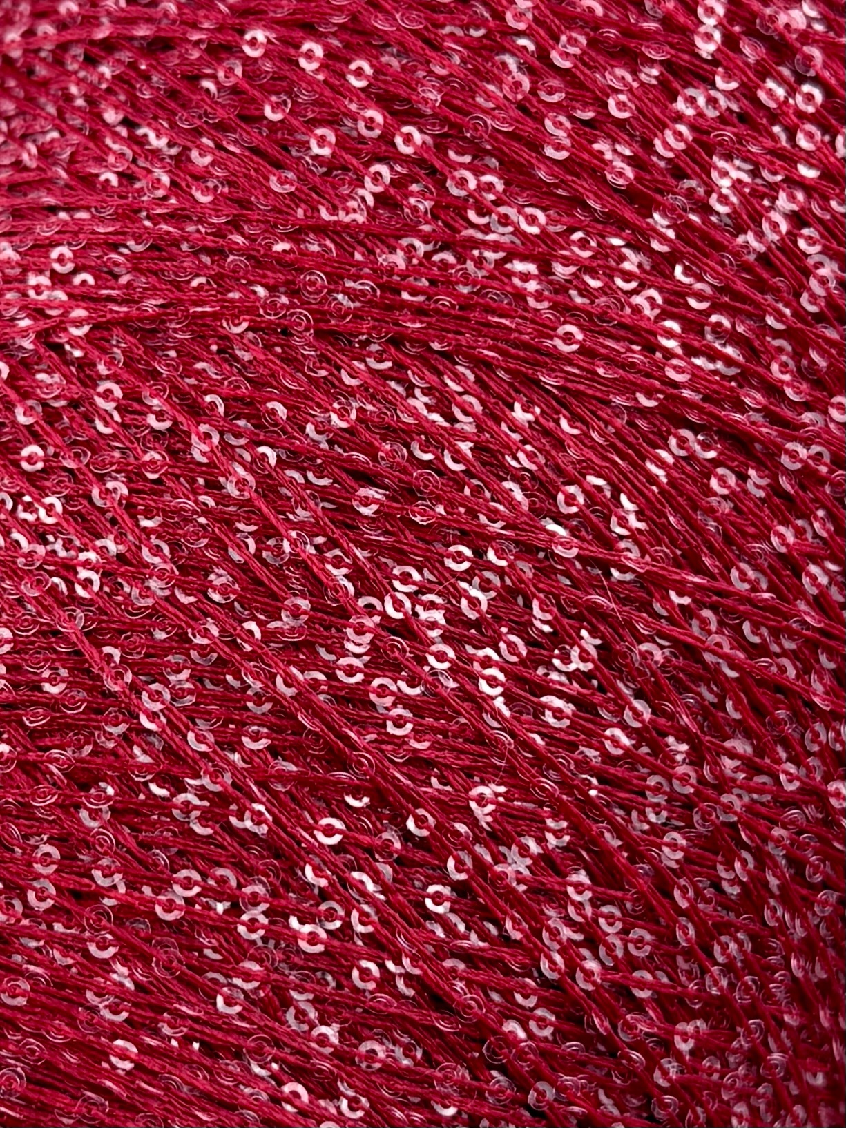 Torciatura di Domaso Art. Spangle Colours 4.5 – fil à paillettes col. Bordeaux 309